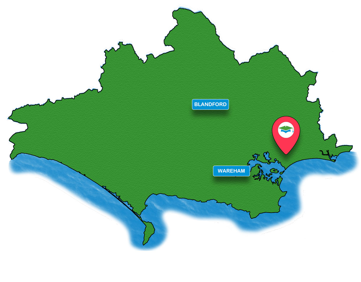 School trip Isle of Wight location map for Hollywood Bowl Bournemouth Branksome